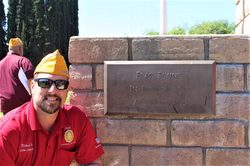 Michael Fox, National Commander, S.A.L. at Live Oak Cemetery, Monrovia, CA.